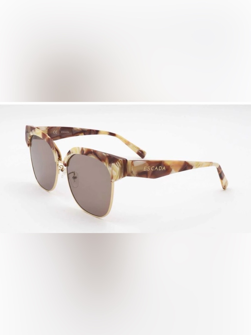 Escada Women's Tortoiseshell and Gold Sunglasses with Brown Lenses - Picture 4 of 4